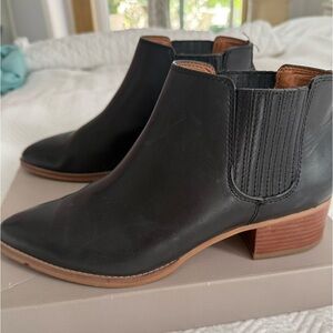 Franco Sarto Black leather ankle boots